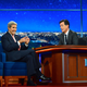 Stephen Colbert and Former US Secretary of State John Kerry on the set of CBS’s The Late Show with Stephen Colbert.